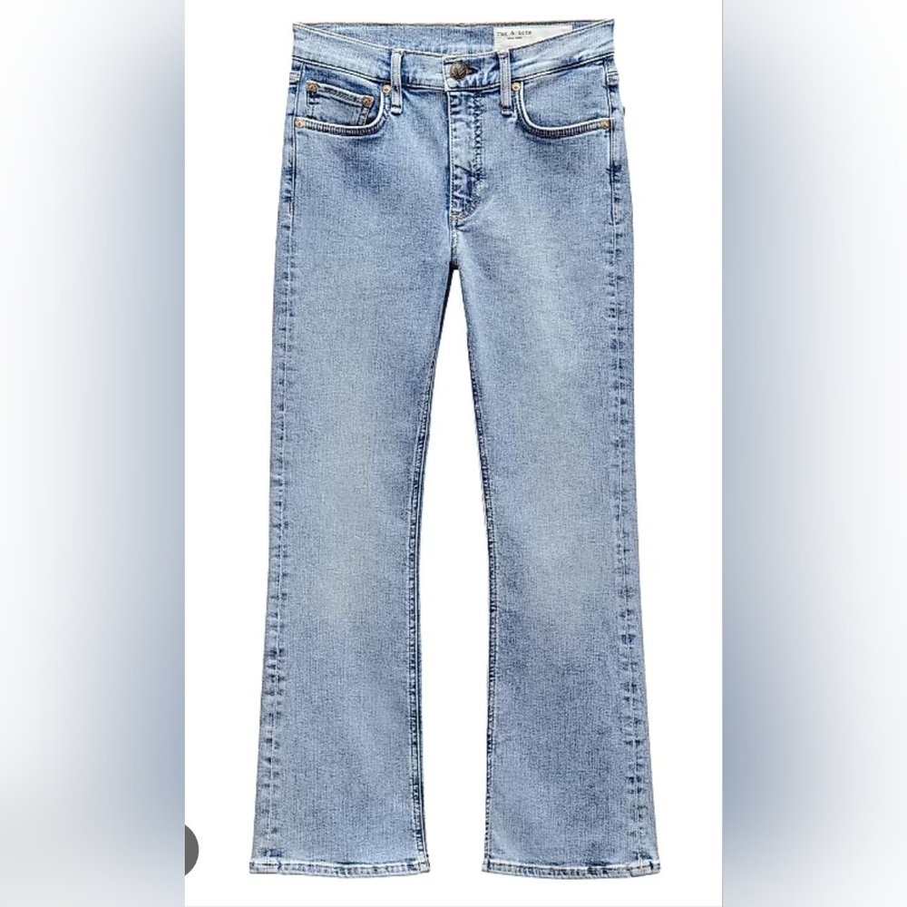 Rag & Bone Ankle Bootcut Light Blue Denim Jeans Size 28